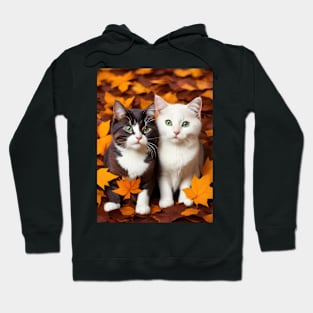 Cat Among Leaves Hoodie